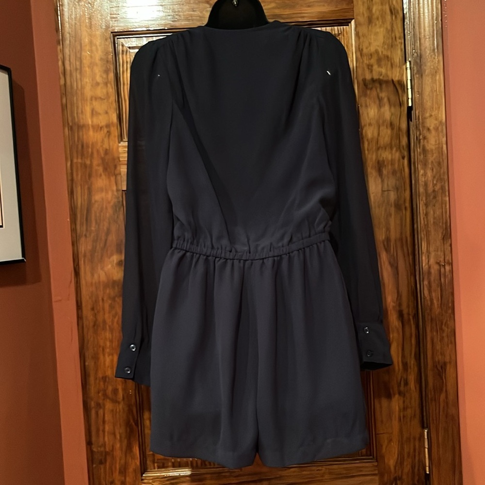 BCBG Generation Navy Long Sleeve Romper - Picture 3 of 8
